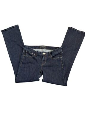 Express Jeans, Women's Dark Indigo StellLow Rise Barely Boot Jeans, Size 10, 10R